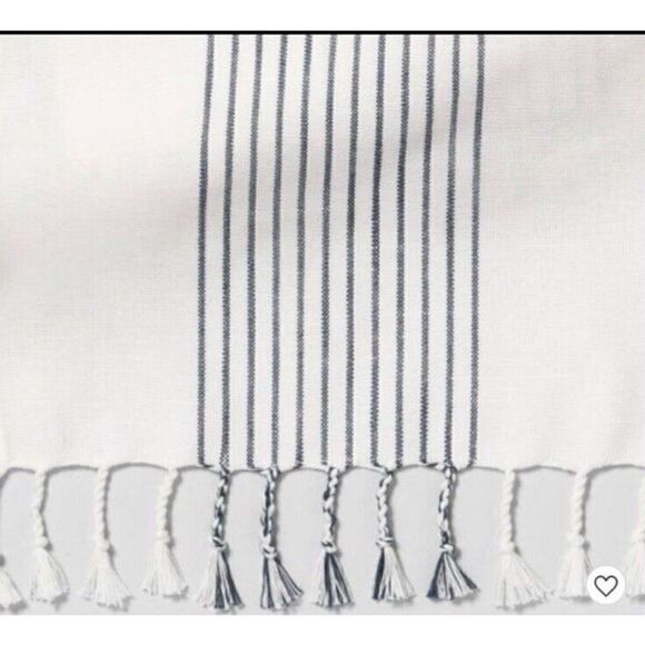 Hearth & Hand Magnolia Middle Stripes Table Runner With Braided Edging 20x90 - Picture 2 of 4